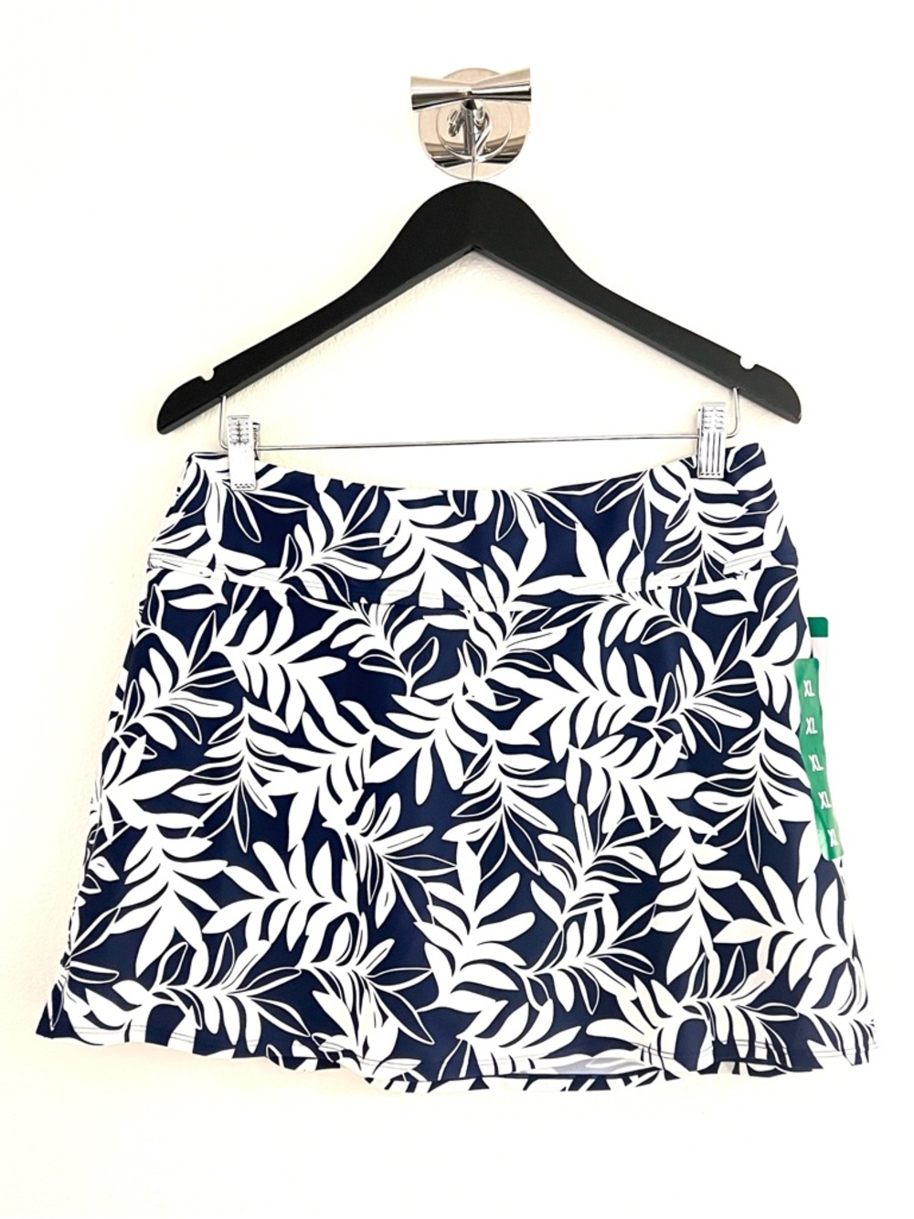 Hurley Women’s XL Skort Blue White Tropical Beach UPF 50+ Swim Bottoms